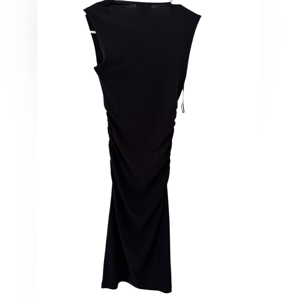 Moda International Black Ruched Maxi Dress – XS